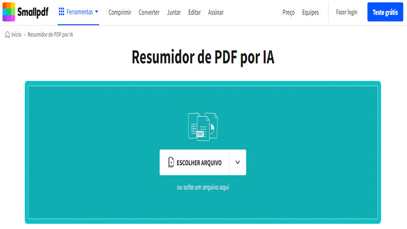 Captura de tela do Smallpdf