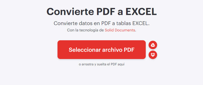 Convertidor de PDF a Excel iLovePDF