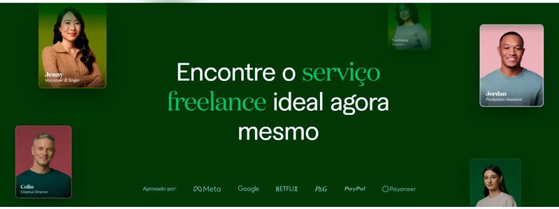 baner do site para oferecer serviço de web designer freelancer fiverr