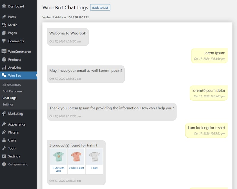 WooCommerce chat