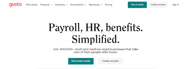 Gusto website