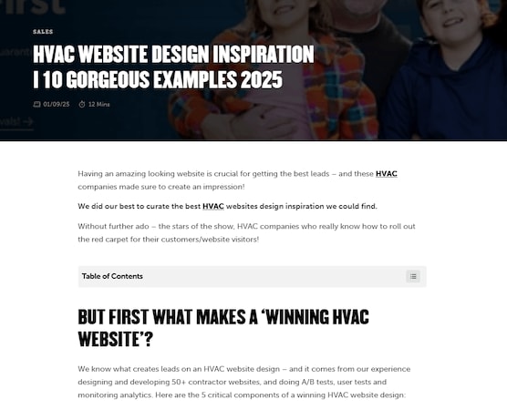 website page example