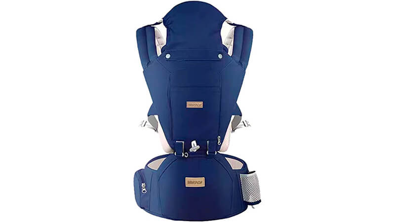 imagem de uma mochila canguru Brastoy na cor azul