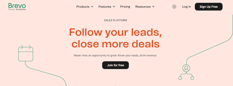 Brevo sales platform page