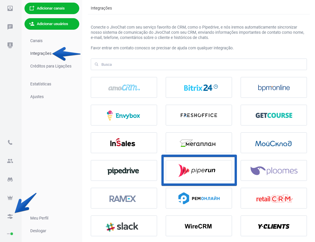 Como Integrar O Jivochat Ao Crm Piperun 6233