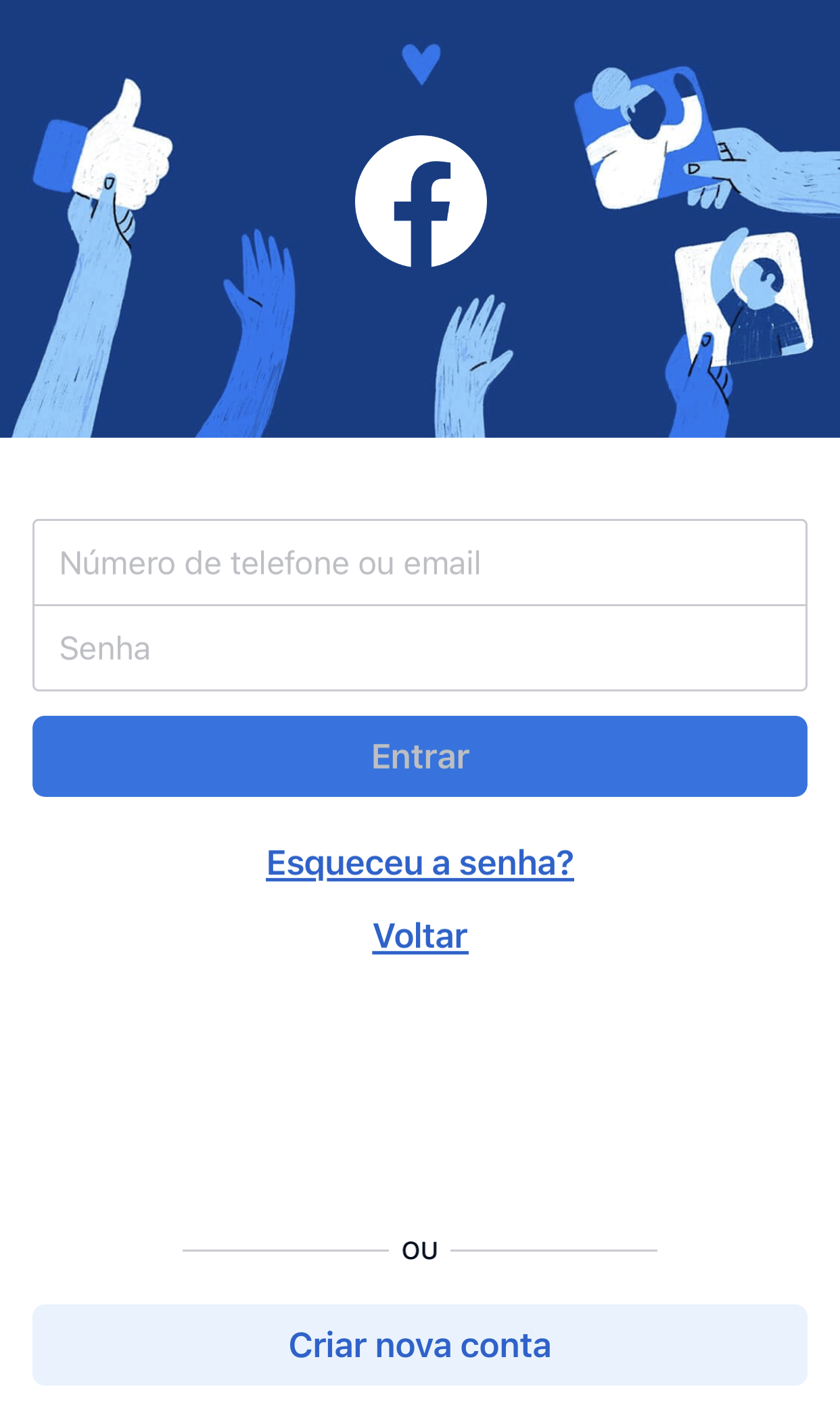 facebook entrar pelo safari