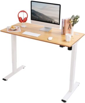 Mesa de escritorio Tresa con soporte para monitor – Zinus