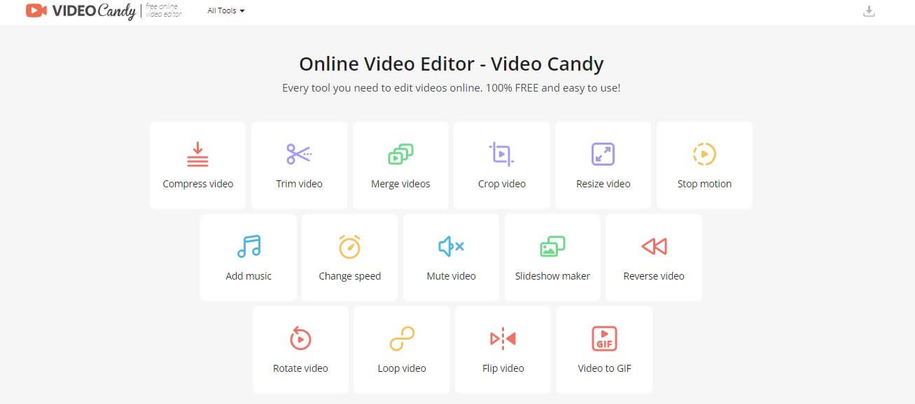 Interface do Video Candy