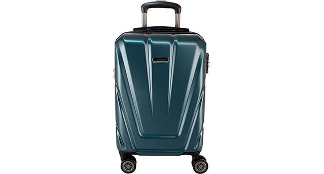 foto de uma mala de rodinhas na cor Azul da Samsonite