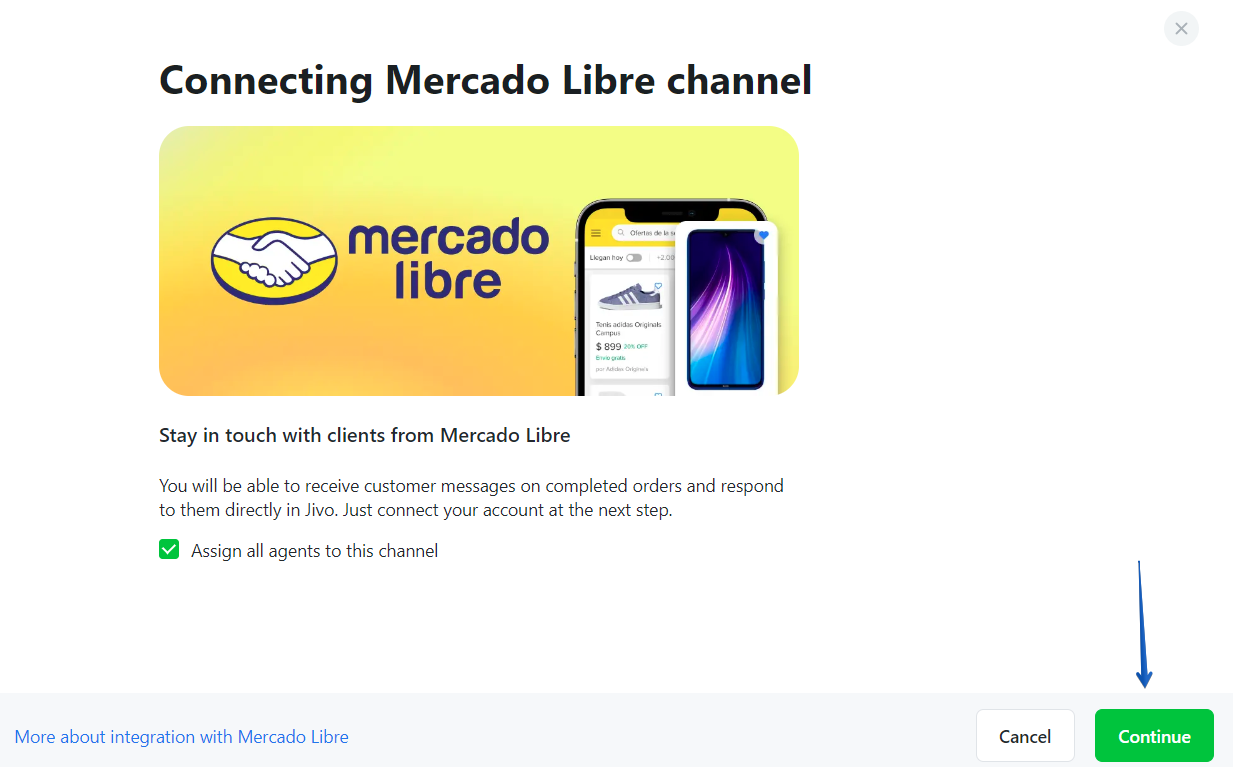 How to connect JivoChat to MercadoLivre