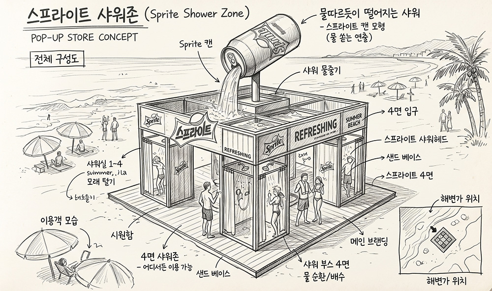 팝업 부스 & 스토어 디자인 스케치 2