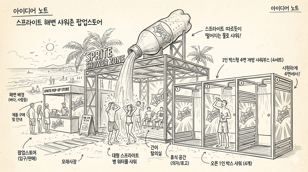 팝업 부스 & 스토어 디자인 스케치 3