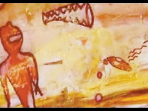 Prehistoric painting of alien?