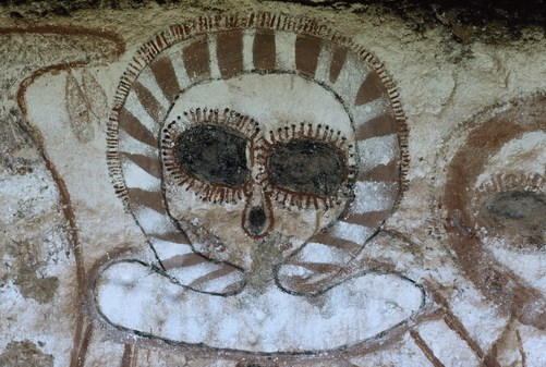 Prehistoric painting of alien?