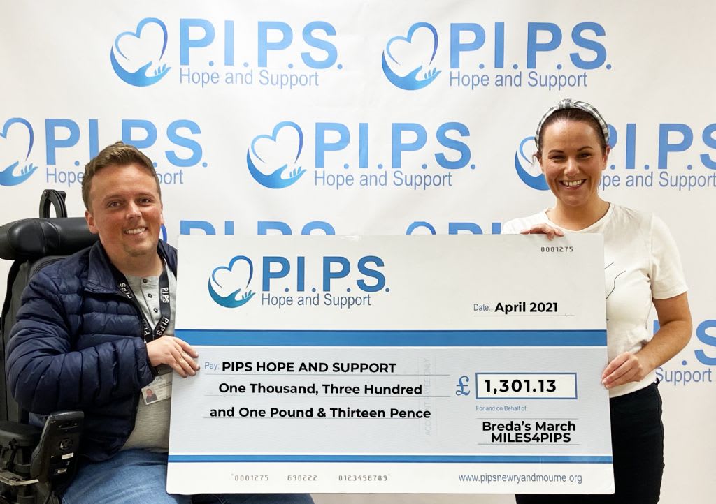 Breda’s March MILES4PIPS raises £1,301.13