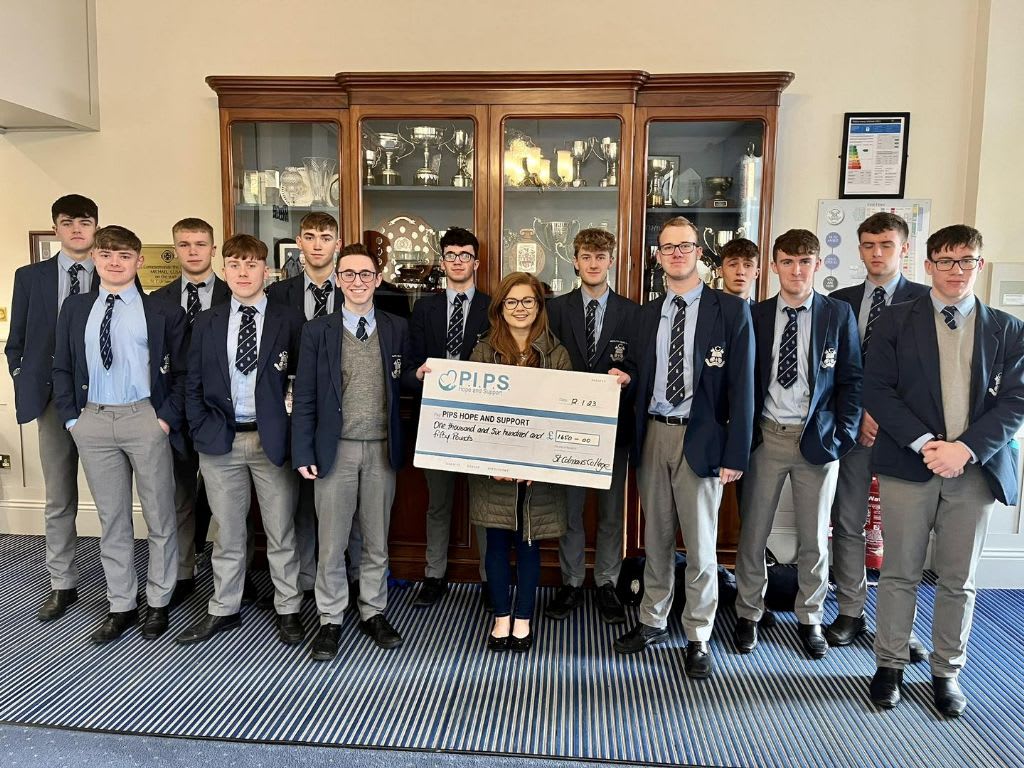 St Colman's College Upper 6th Fundraise for PIPS Hope and Support