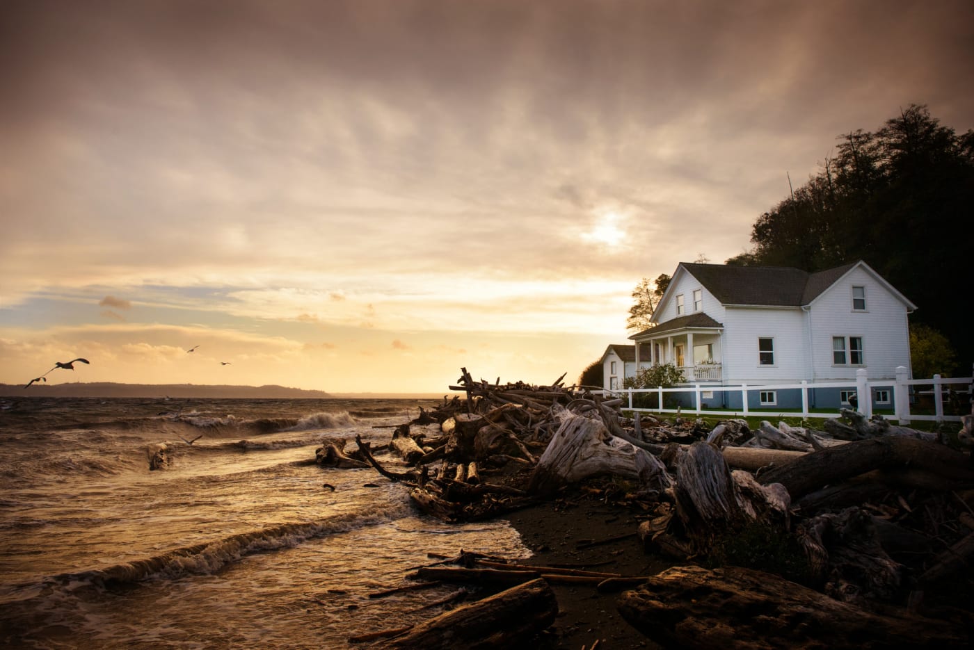 Beautiful rental property at sunset