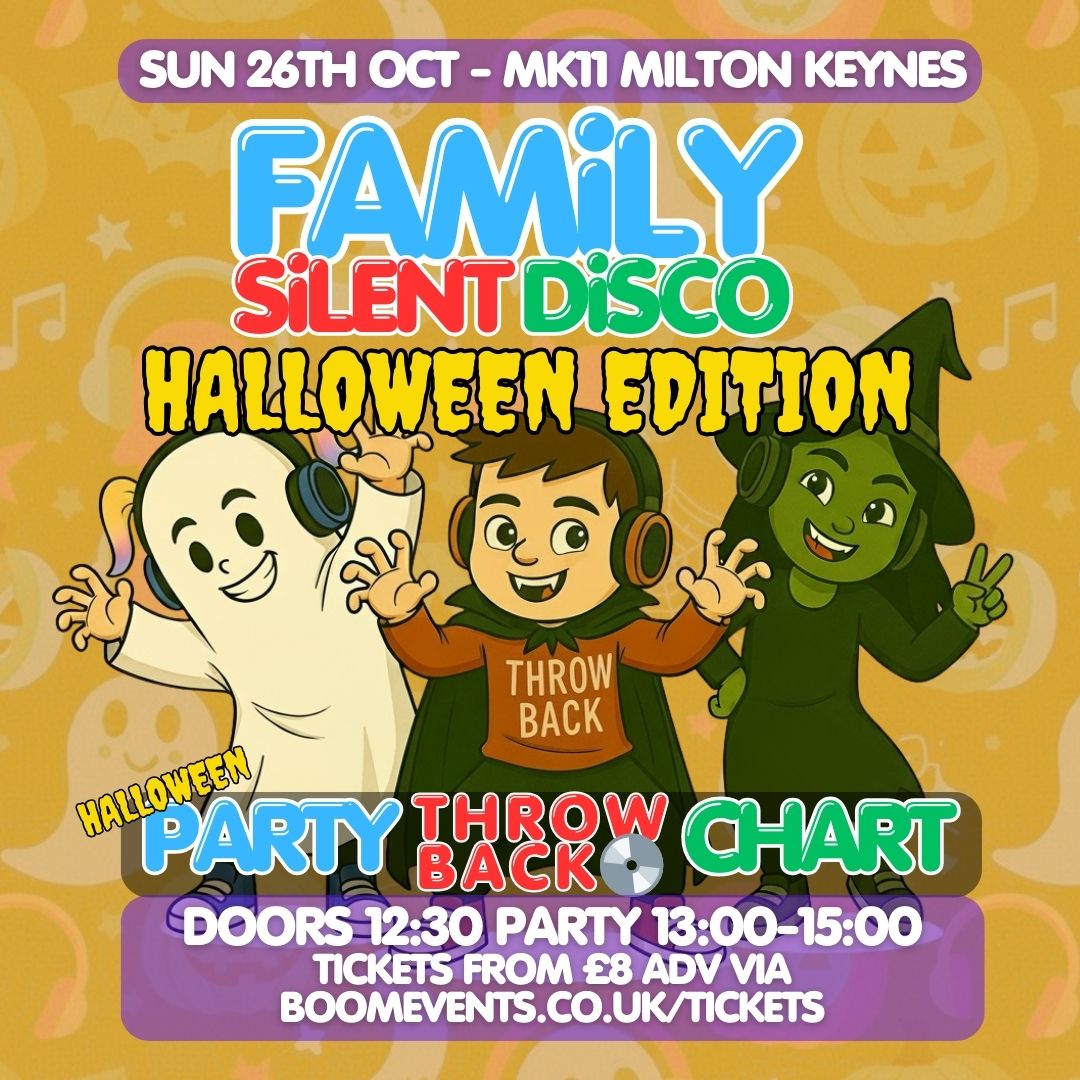 FAMILY SILENT DISCO Halloween Party Milton Keynes poster