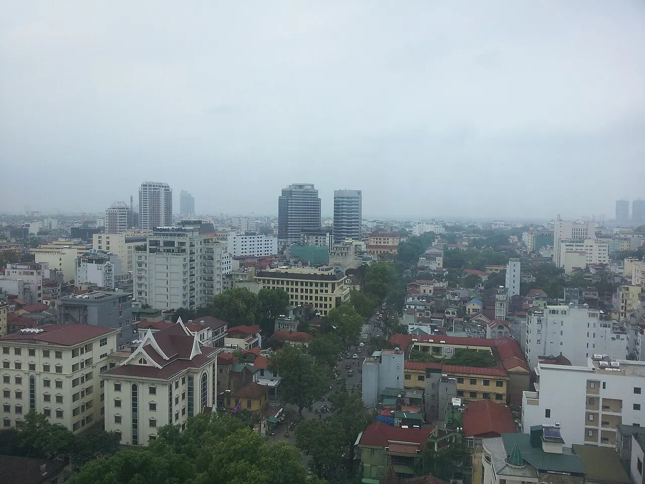 Skyline di Hanoi in Vietnam