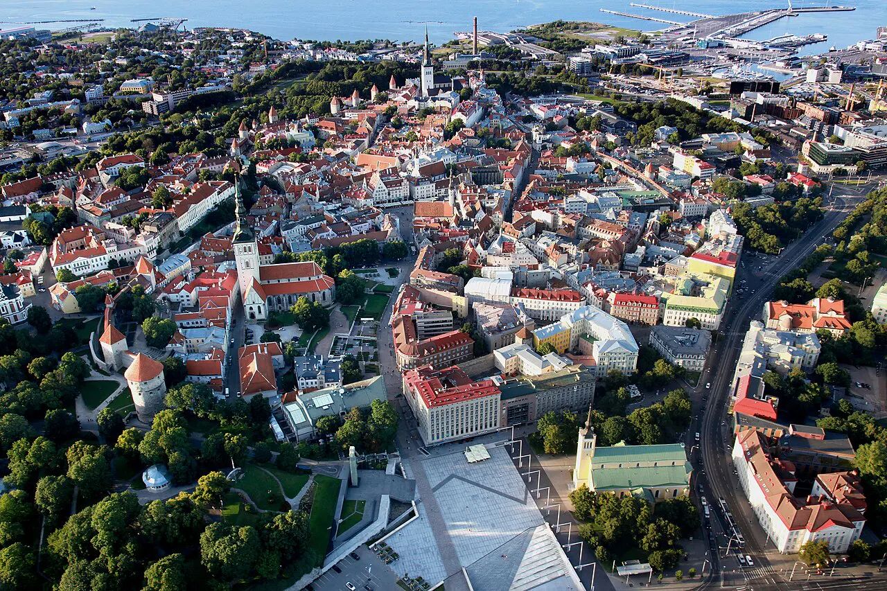 Città vecchia di Tallinn dall’alto