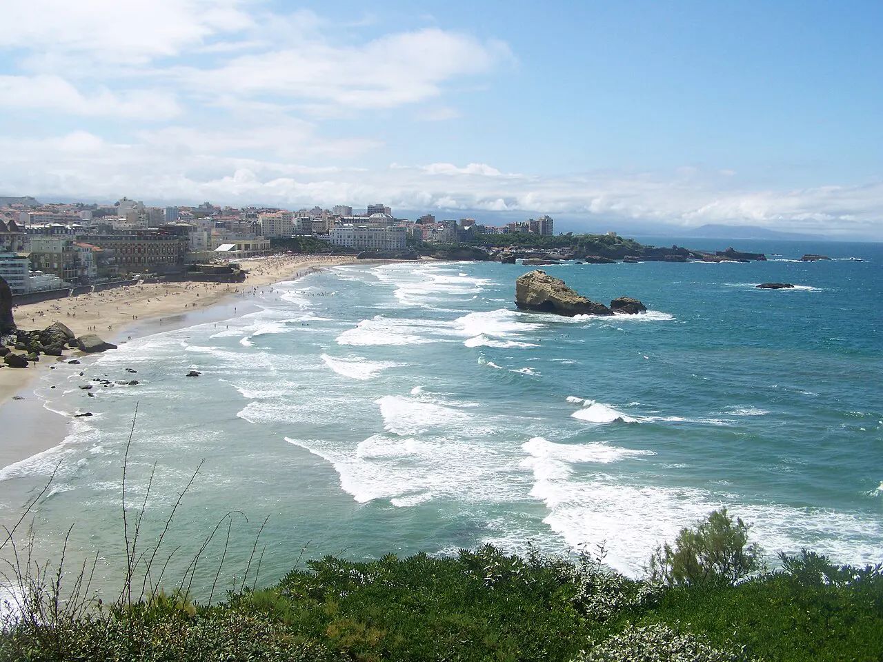 Grande Plage di Biarritz sulla costa atlantica