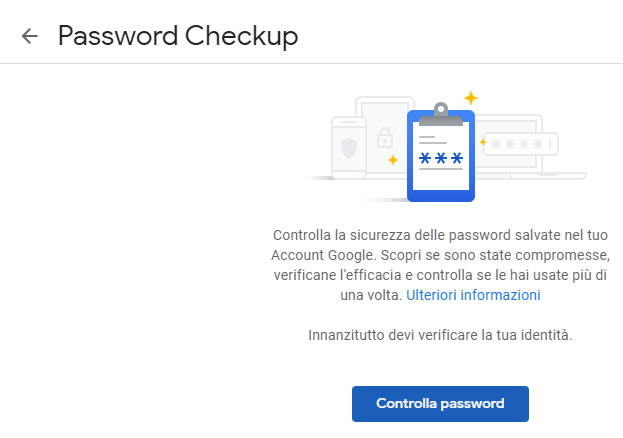 verificare la sicurezza delle password