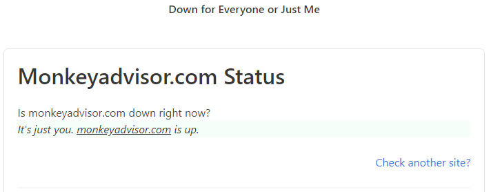controllare se un sito web è online