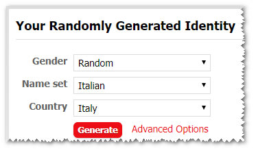 generatore di identità