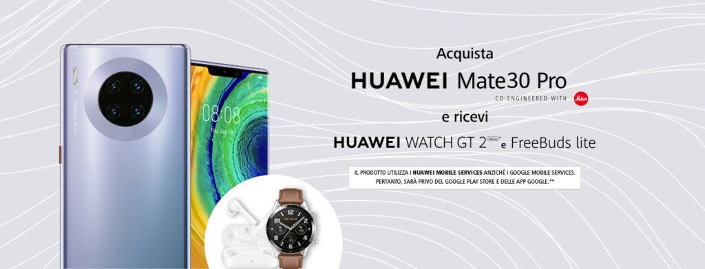 Banner secondo Promozione Huawei Mate30 Pro