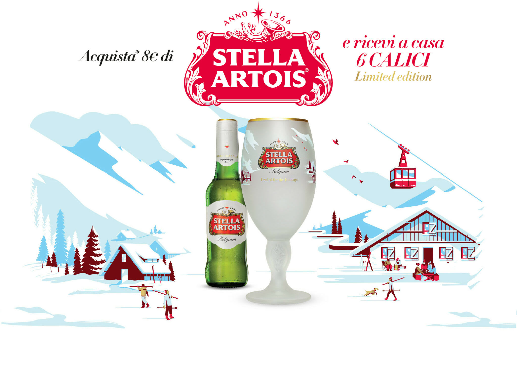 Banner promozionale Stella Artois ti regala i calici limited edition