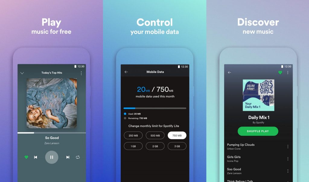 Banner funzionalità Spotify Lite