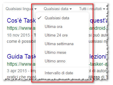 ricerca di google