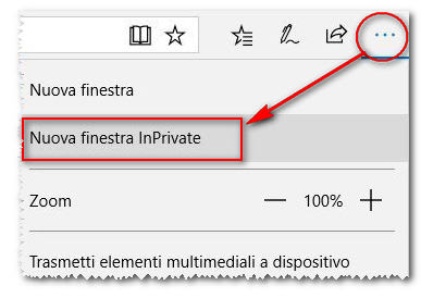 modalità in incognito