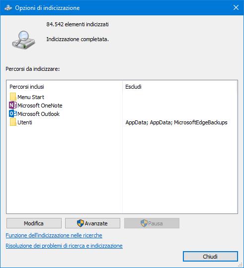 immagine indicizzazione file