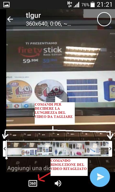 Tagliare video su Android
