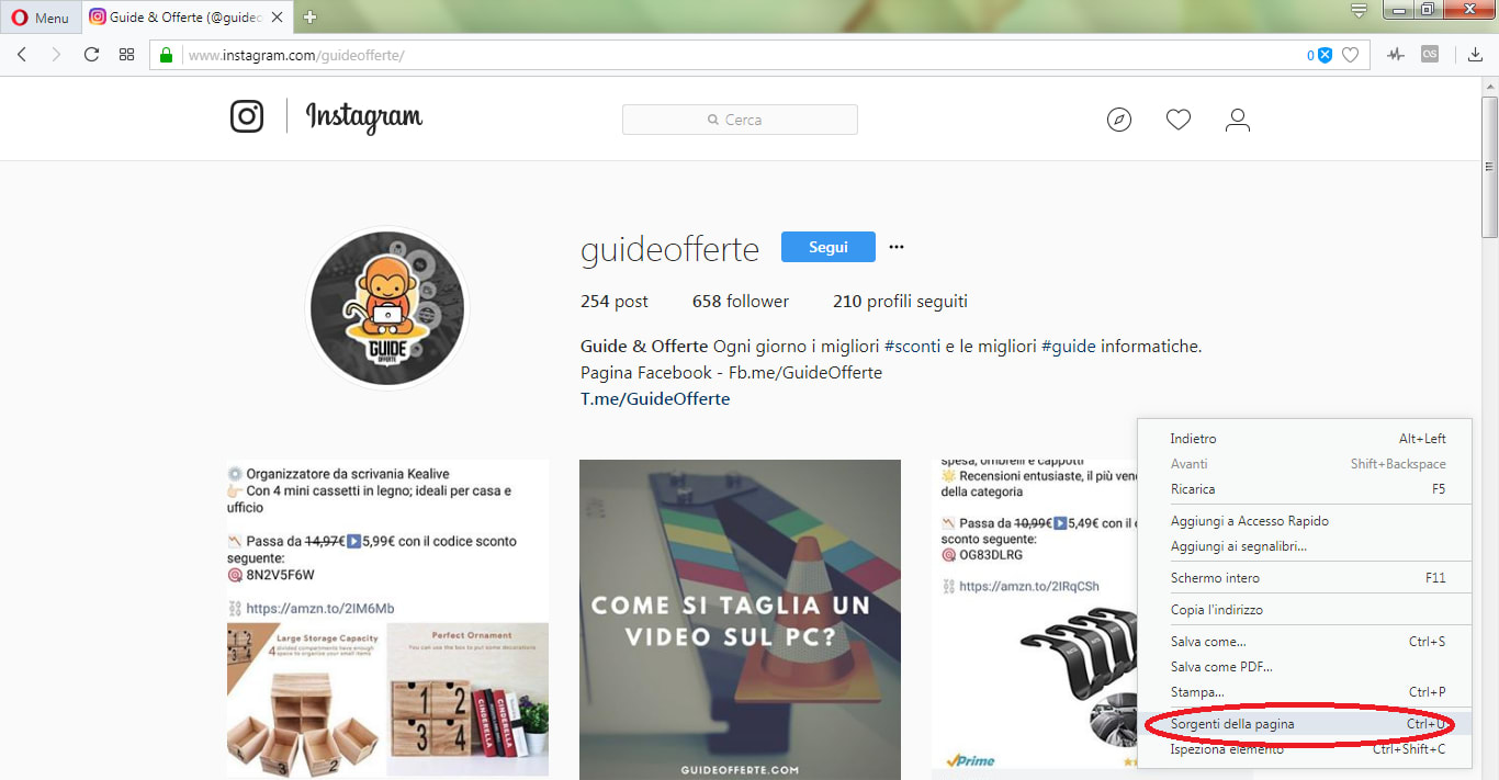 come scaricare foto da Instagram