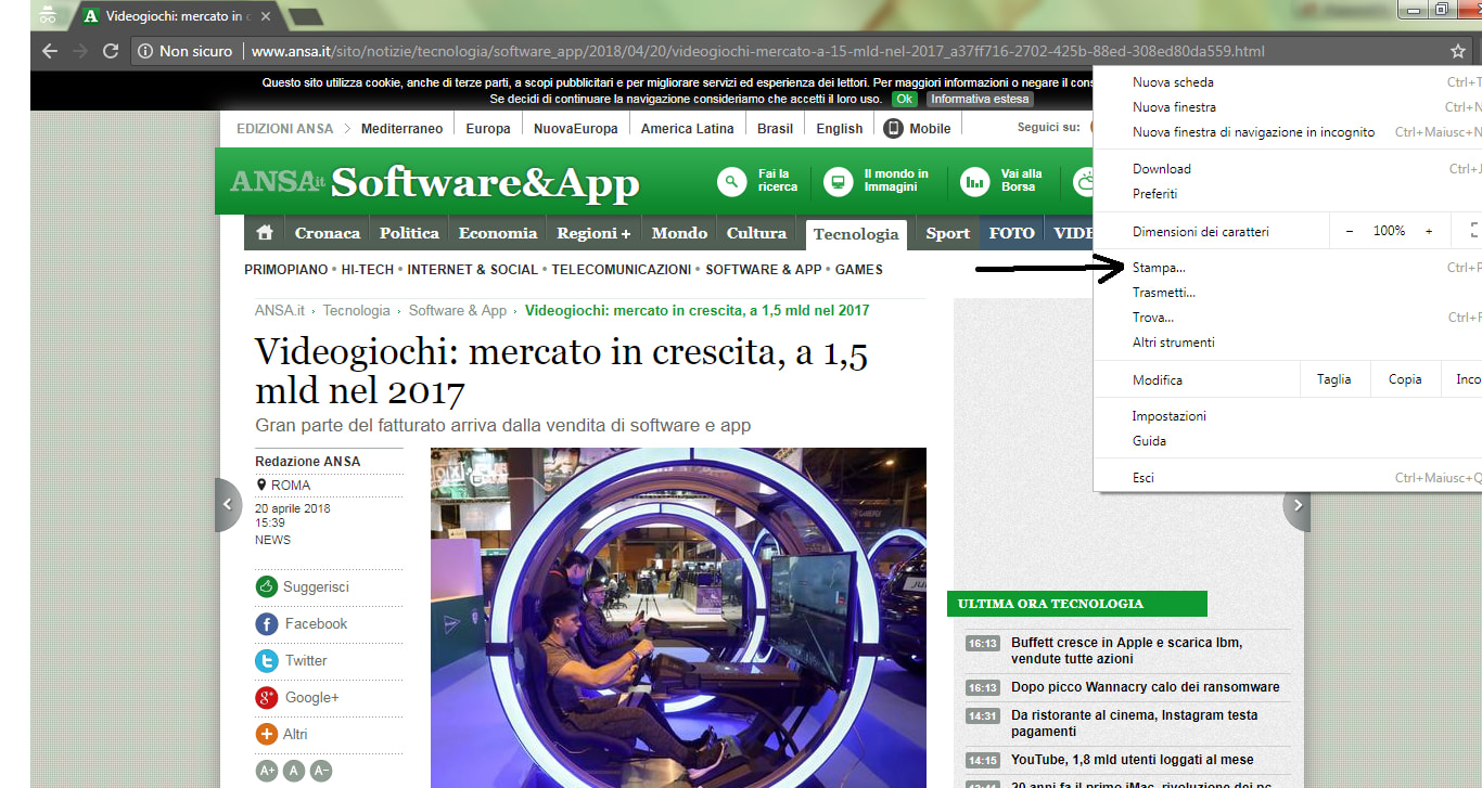 convertire pagine web in pdf