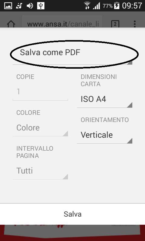 convertire pagine web in pdf