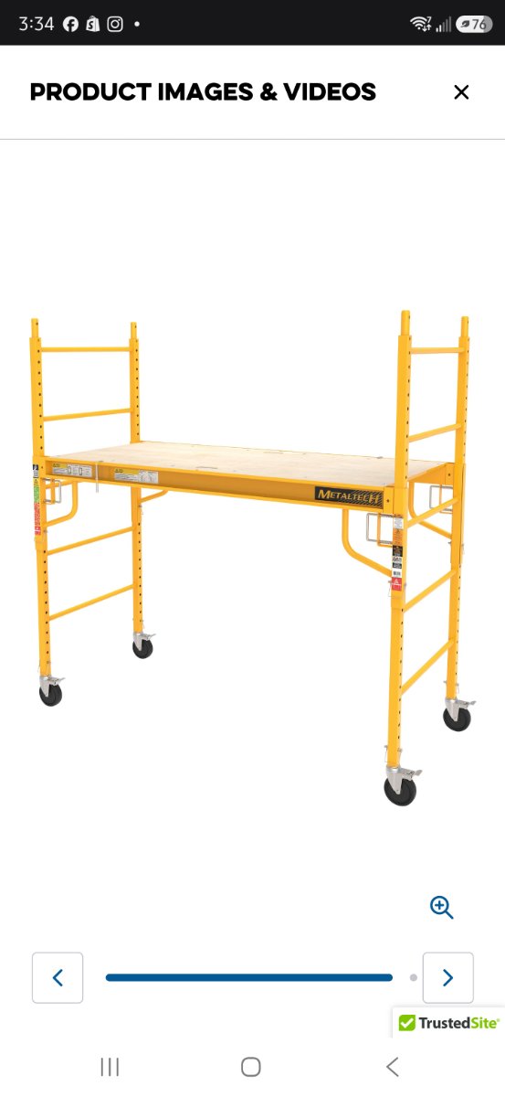 6ft Adjustable Scaffold 1000lb capacity — photo 1