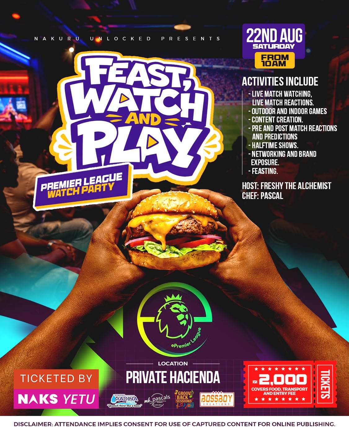 Feast, watch and Play