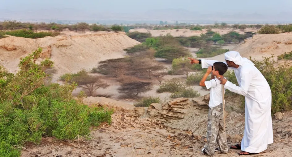 walking trails on Sir Bani Yas Island