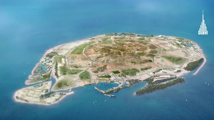 Sir Bani Yas island map