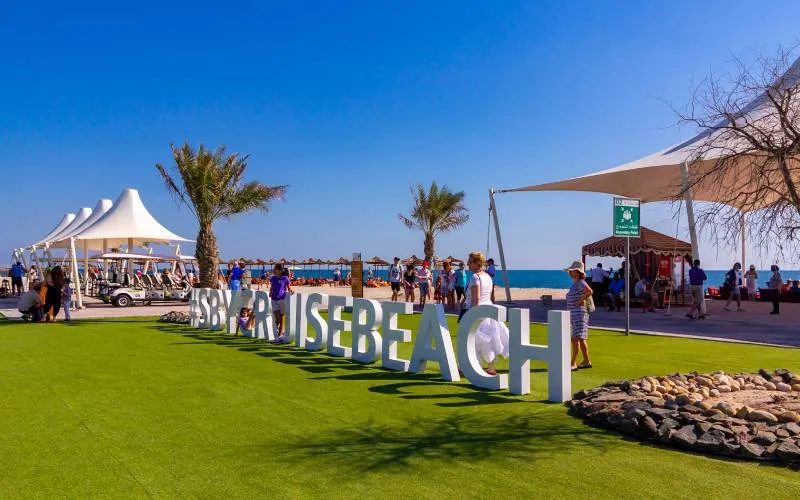 beach bars on Sir Bani Yas Island
