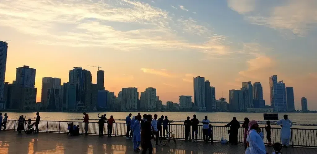 sunset in Sharjah