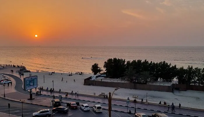 sunset in Ajman