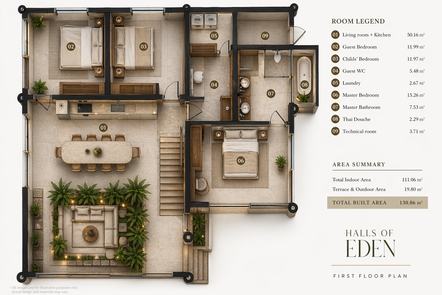Halls of Eden ground floor plan