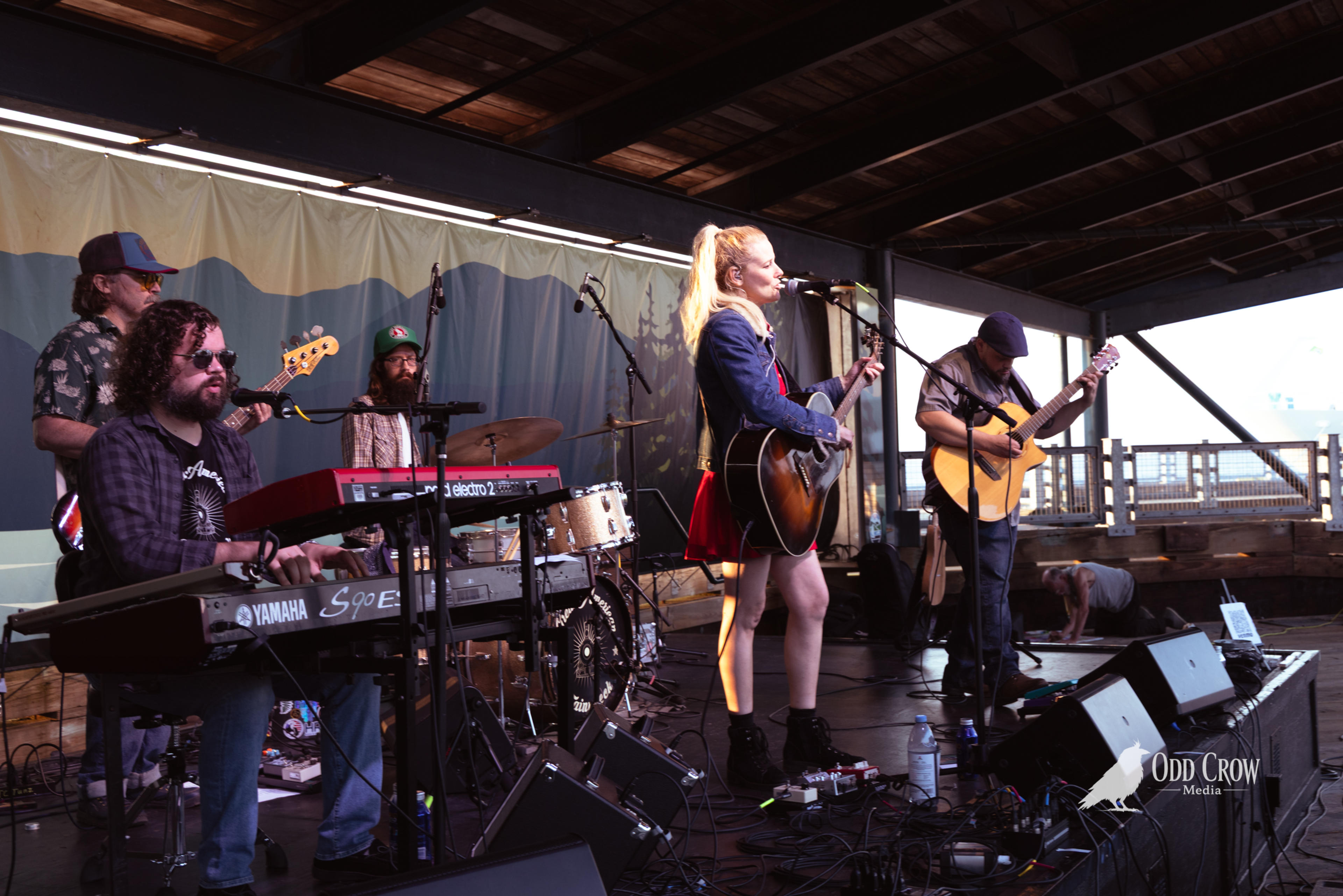 Great American Trainwreck Lit Up the Pier in Red