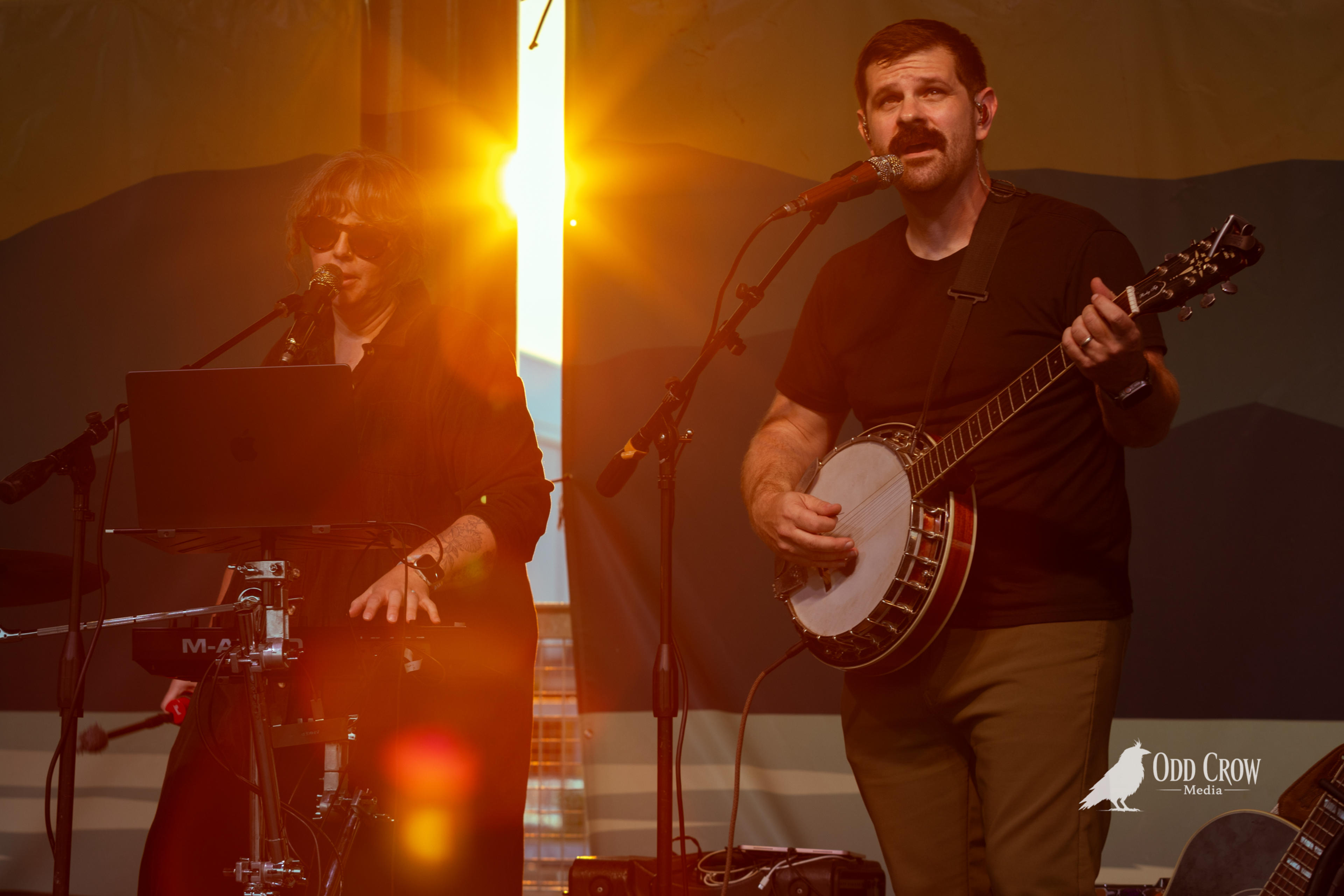 National Park Radio Played Through a Smoky Pier Sunset