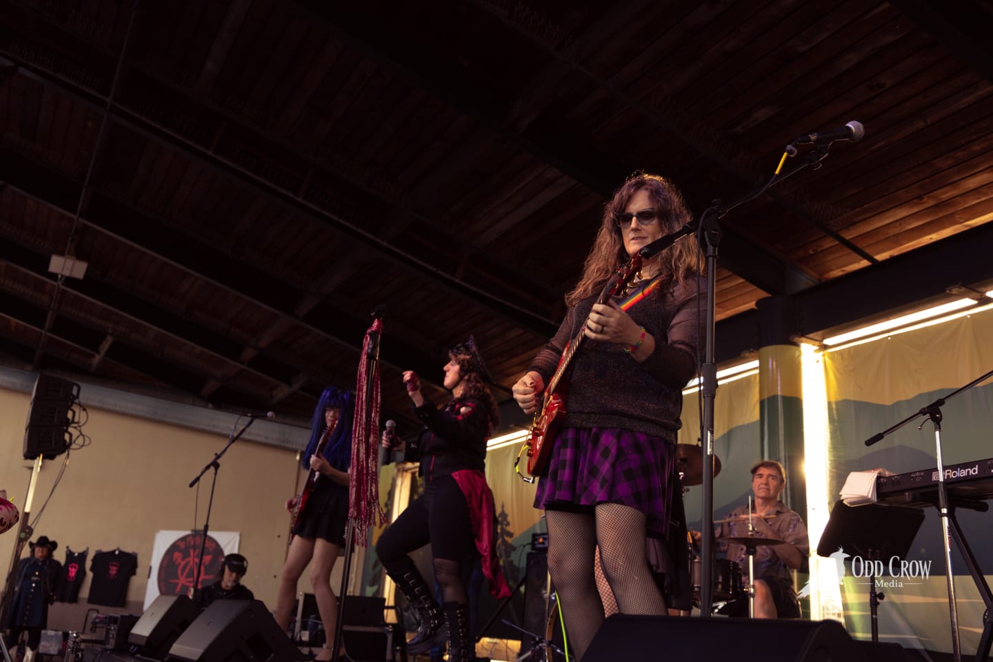 The Nasty Habits performing on the covered pier stage in Port Angeles