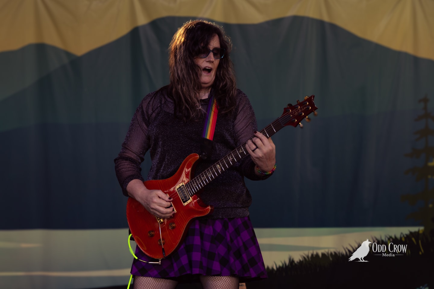 The Nasty Habits guitarist on stage at Concerts on the Pier
